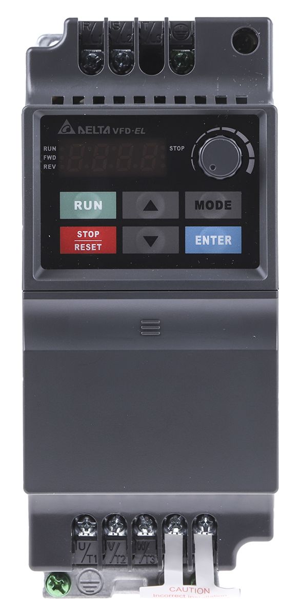 Delta Electronics Inverter Drive, 1-Phase In, 0.4 kW, 230 V ac, 6.5 A