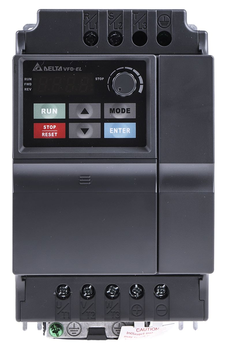 Delta Electronics Inverter Drive, 1-Phase In, 2.2 kW, 230 V ac, 24 A