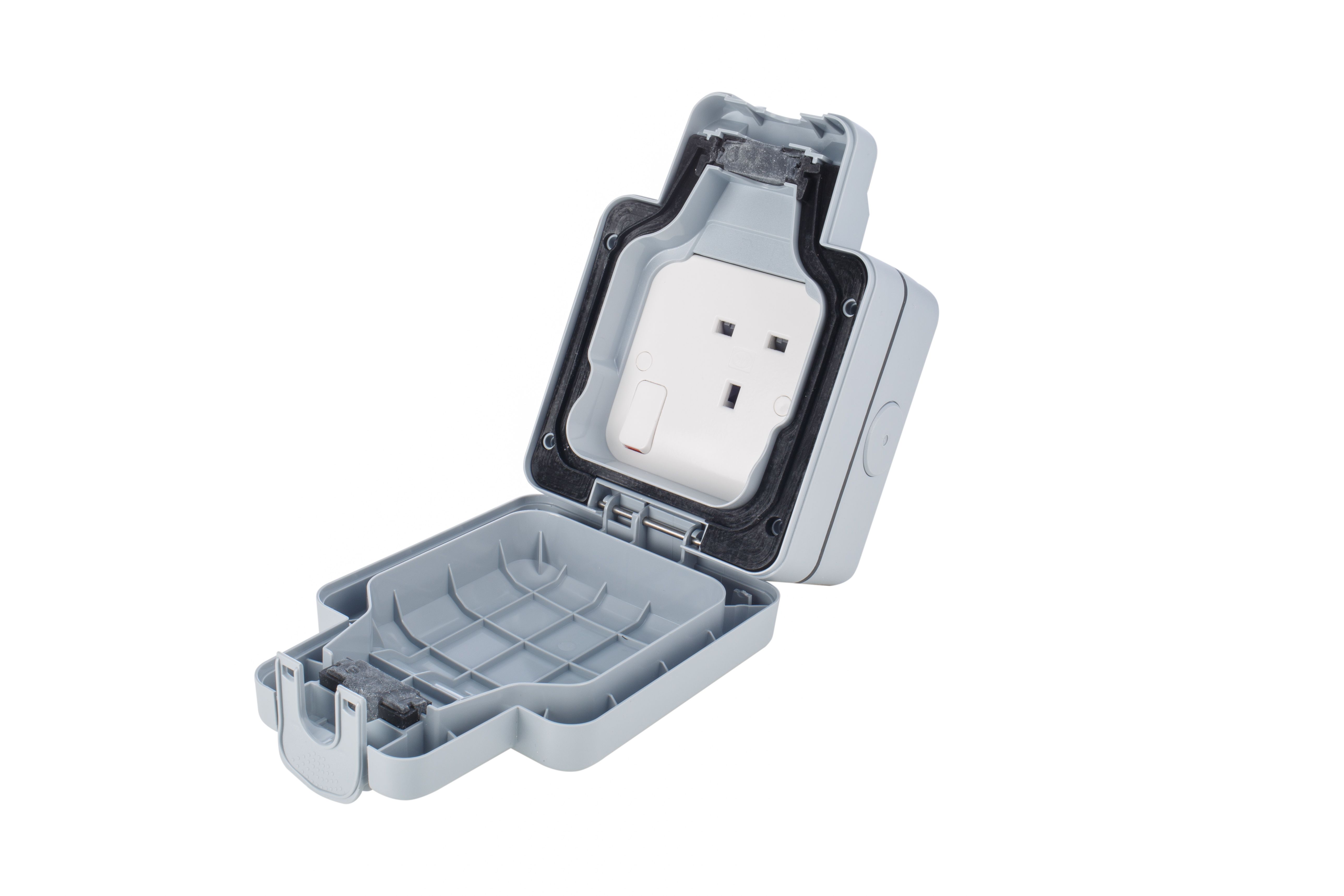 K56486GRY MK Electric Grey 1 Gang Plug Socket, 13A, Type G British