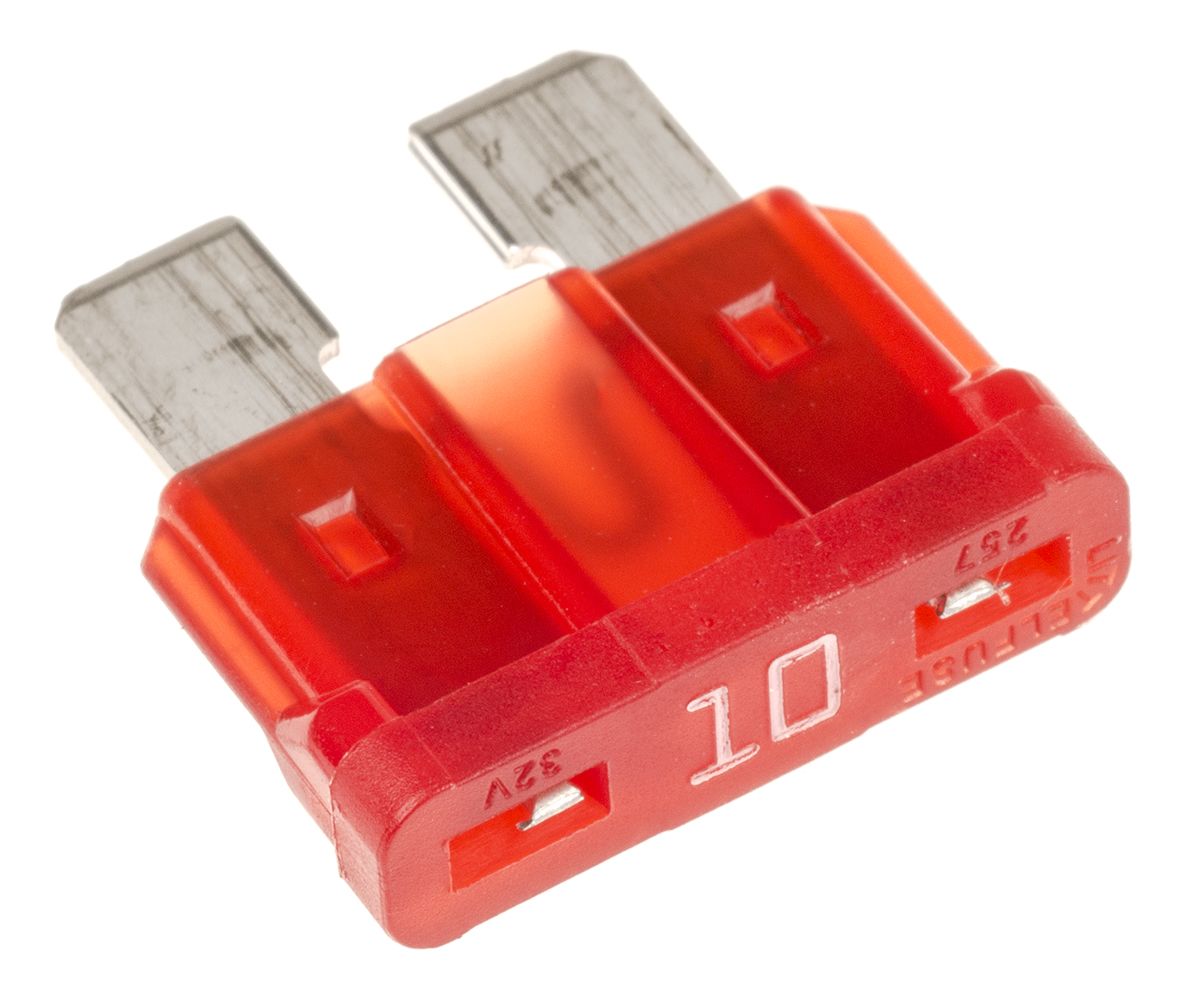 Littelfuse 10A Red Blade Car Fuse, 32V dc