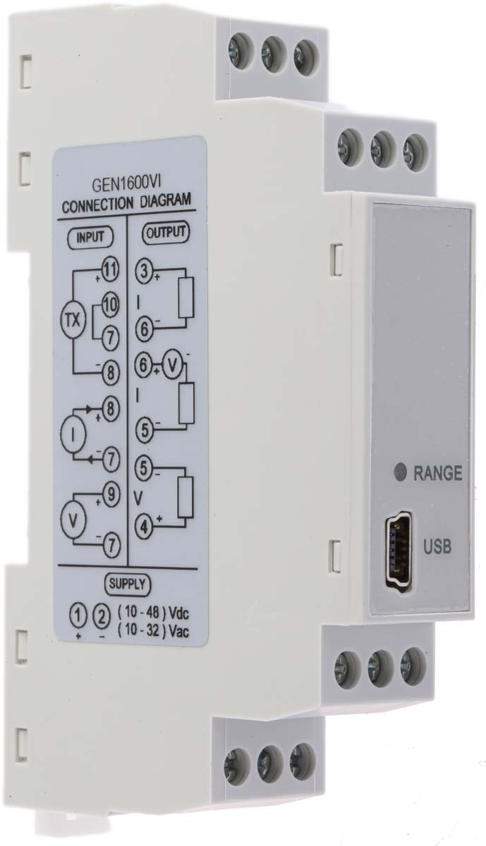 RS PRO Signal Conditioner, 10 → 32 V ac, 10 → 48V dc, Current, Voltage Input, Current, Voltage Output
