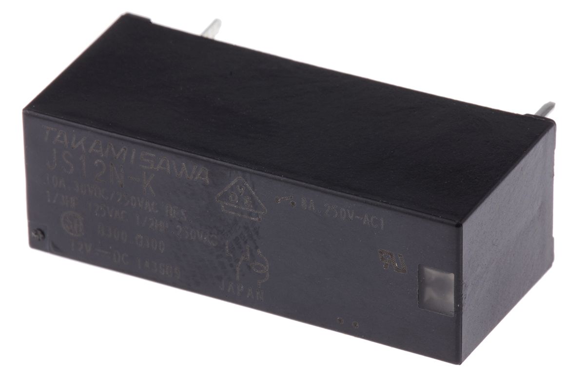 Fujitsu PCB Mount Non-Latching Relay, 12V dc Coil, 8A Switching Current, SPDT