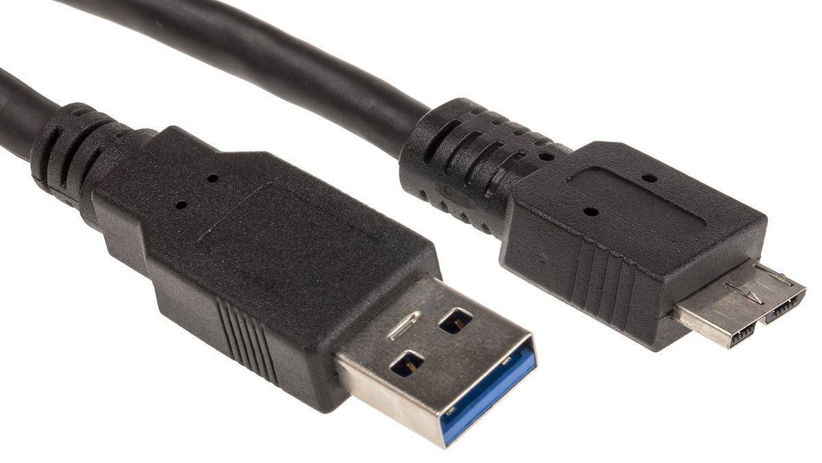 Roline Male USB A to Male Micro USB B  Cable, USB 3.0, 2m