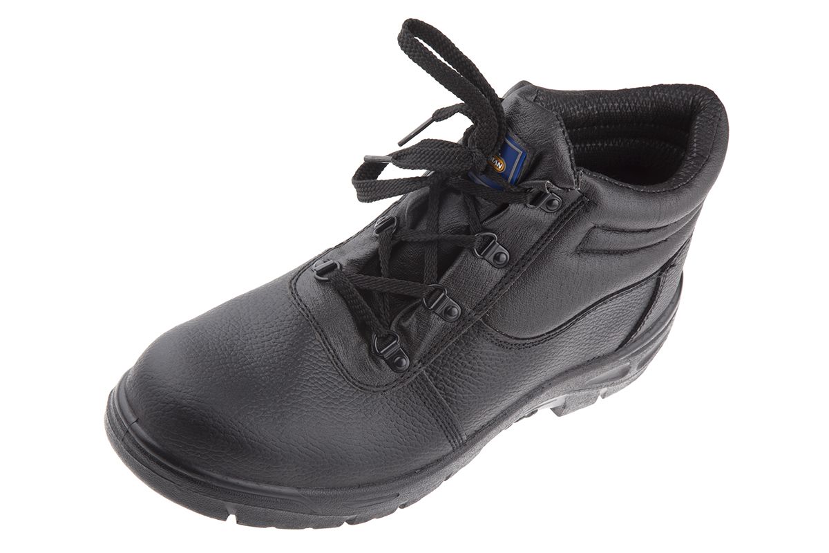 RS PRO Black Steel Toe Capped Mens Safety Boots, UK 11, EU 46