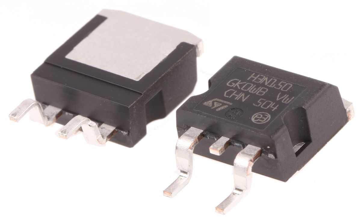 N-Channel MOSFET, 2.5 A, 1500 V, 3-Pin H2PAK-2 STMicroelectronics STH3N150-2
