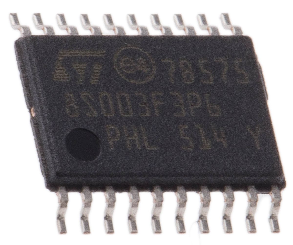 STMicroelectronics STM8S003F3P6, 8bit STM8 Microcontroller, STM8S, 16MHz, 8 kB Flash, 20-Pin TSSOP