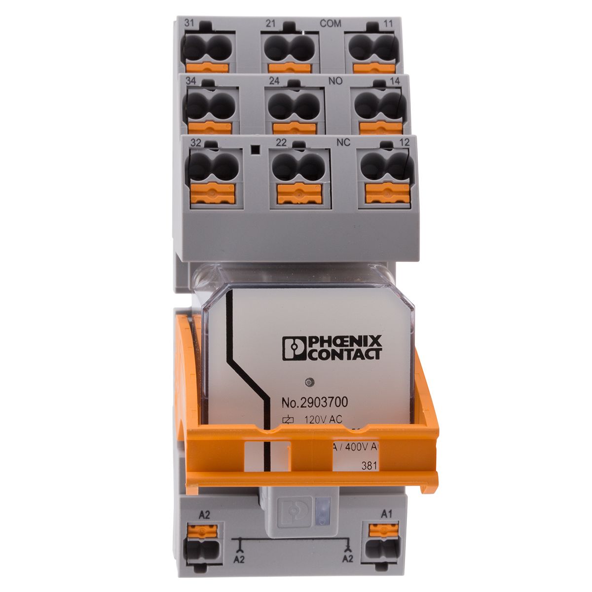 2903280 Phoenix Contact DIN Rail Power Relay, 120V ac Coil, 9A