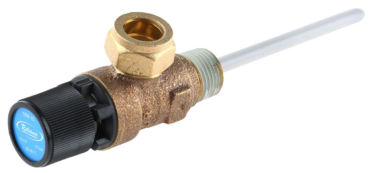 Reliance 10bar Temperature and Pressure Relief Valve With Male BSP 1/2 in BSP Male Connection