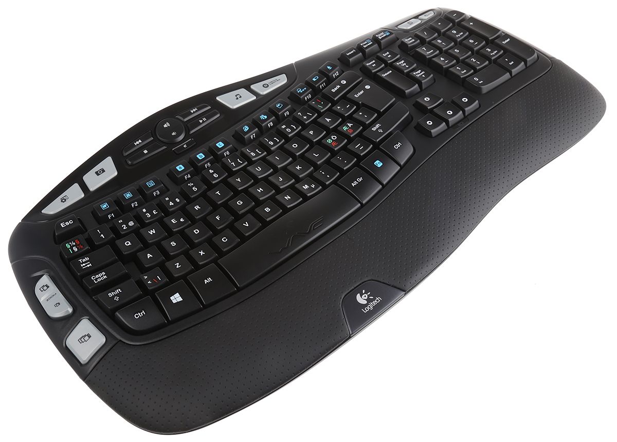 Logitech Wireless USB Keyboard, Nordic, Black