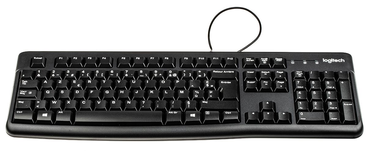Logitech Wired USB Keyboard, AZERTY, Black