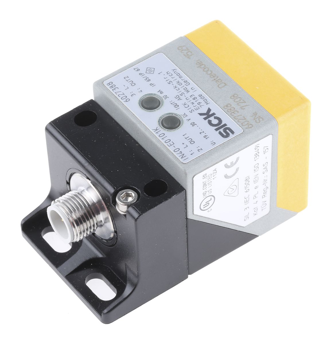 Sick IN4000 Series Inductive Non-Contact Safety Switch, 24V dc, Plastic Housing, 2NO, M12