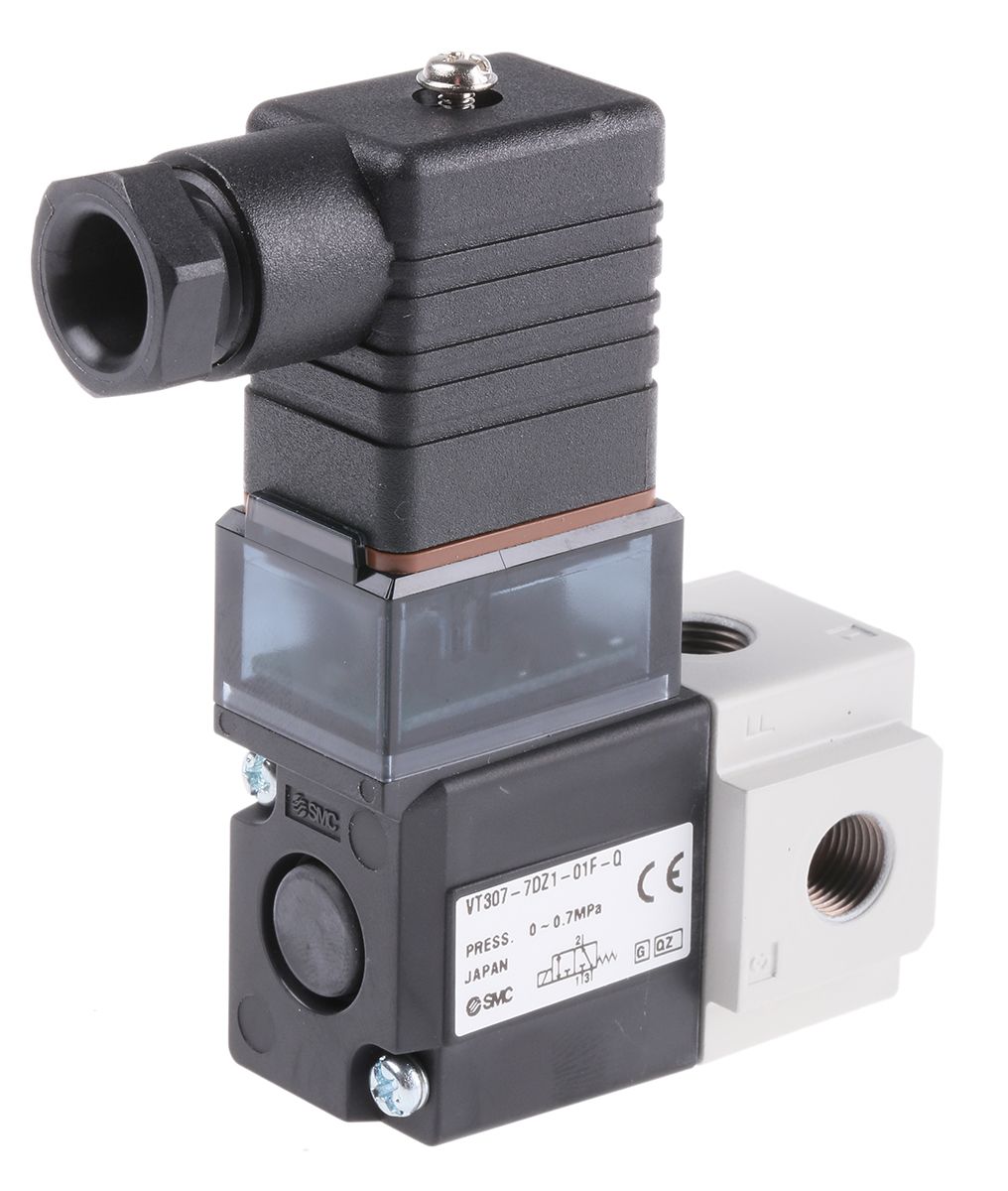 VT307-7DZ1-01F-Q | SMC 3/2 Pneumatic Solenoid Valve - Solenoid/Solenoid ...