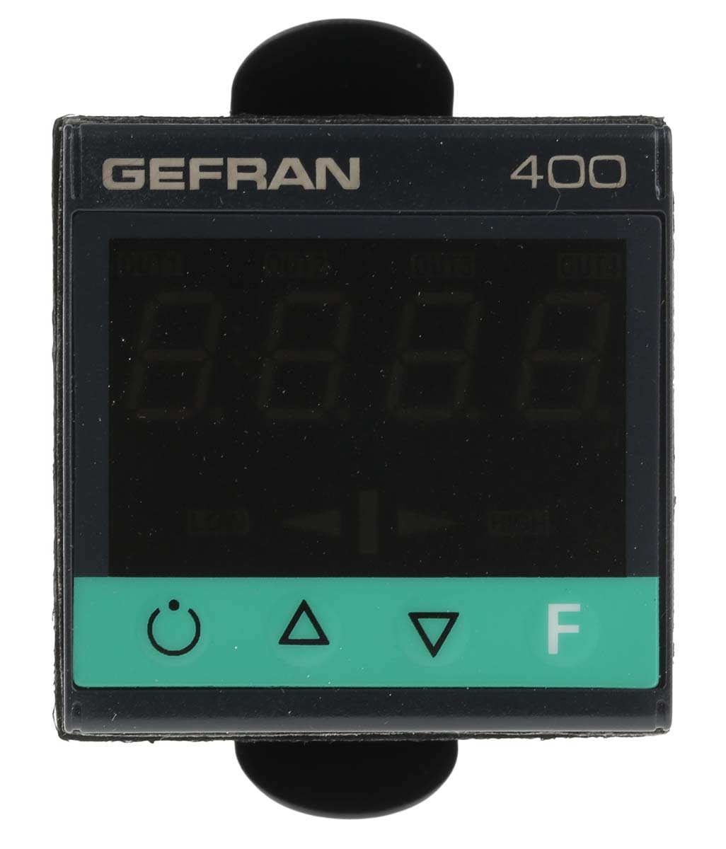 Gefran 400 PID Temperature Controller, 48 x 48 (1/16 DIN)mm, 2 Output Logic, Relay, 11 → 27 V ac/dc Supply