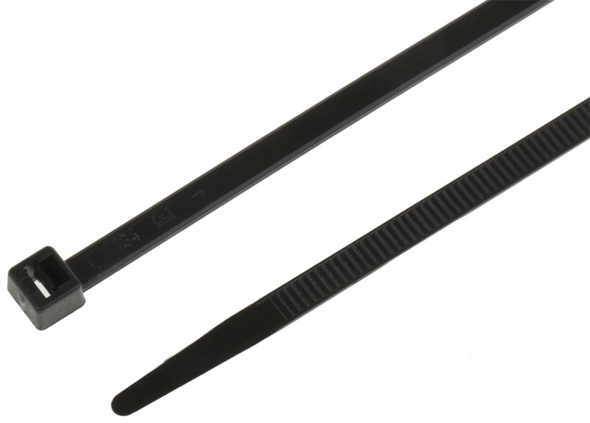 Phoenix Contact Black Nylon Cable Tie, 290mm x 4.8 mm