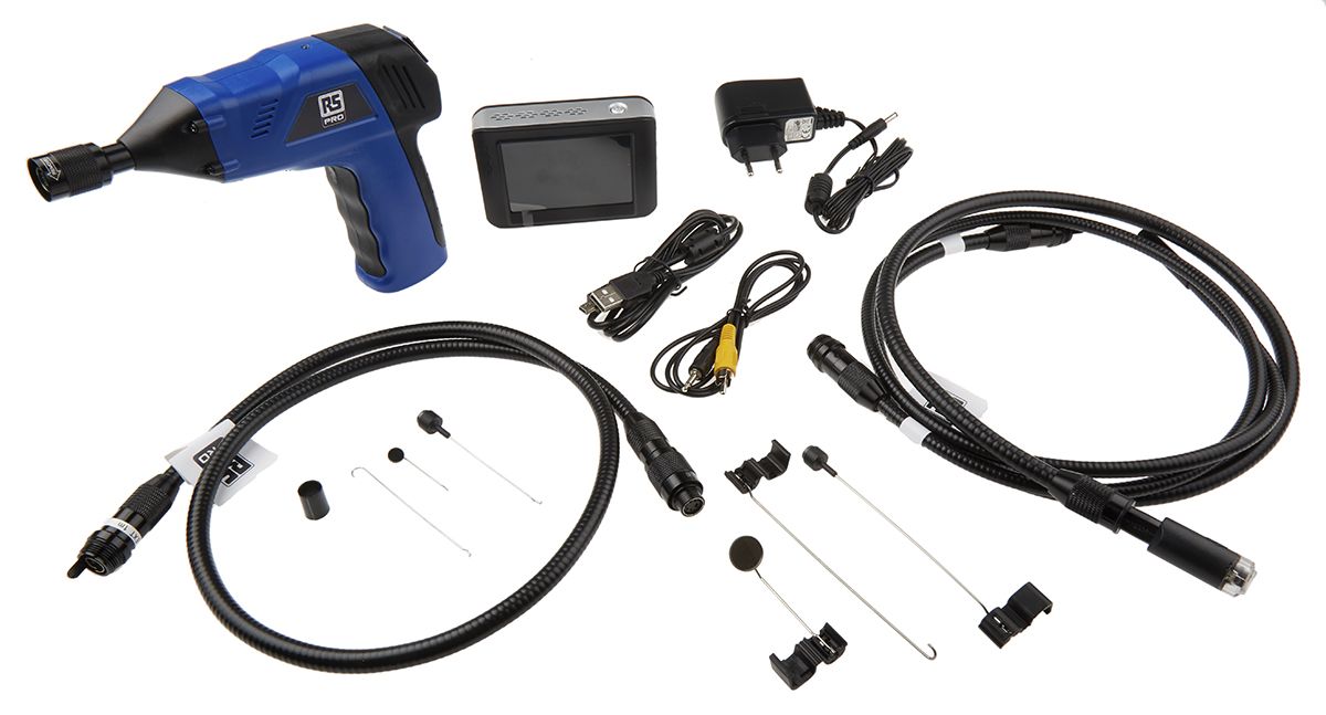 RS PRO 9mm probe Inspection Camera Kit, 1m Probe Length, LED Illumination
