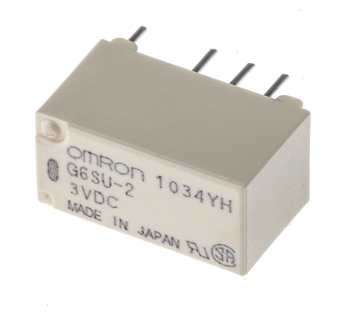 G6SU2 3DC Omron PCB Mount Latching Relay, 3V dc Coil, 2A Switching