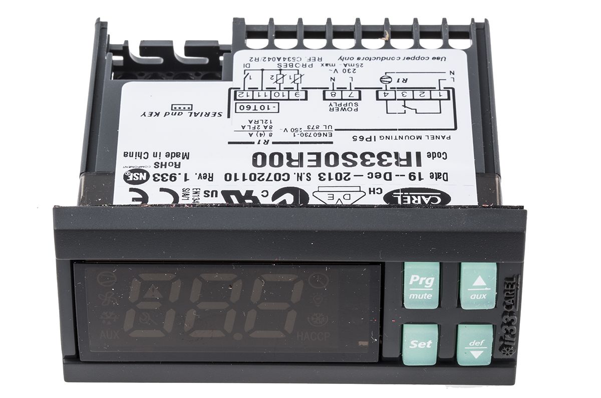 Carel IR33 On/Off Temperature Controller, 76.2 x 101mm, 115 → 230 V ac Supply Voltage