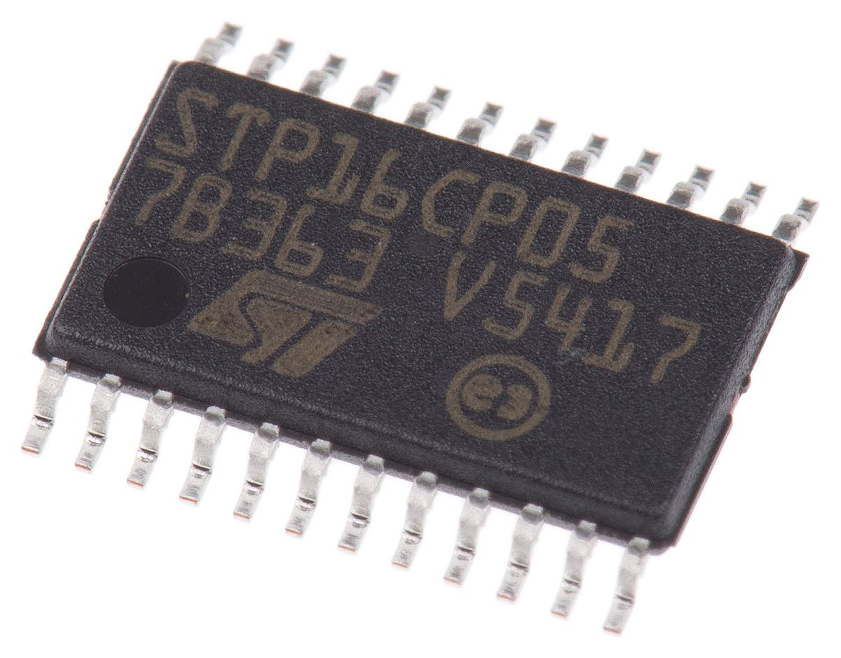 STMicroelectronics STP16CP05TTR LED Driver IC, 3 → 5.5 V ac 100mA 24-Pin TSSOP