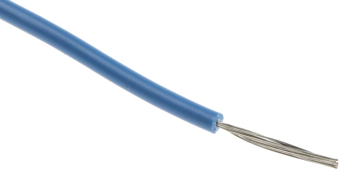 Fils de connexion RS PRO UL1015, 0,2 mm², Bleu, 24 AWG, 100m, 600 V RS