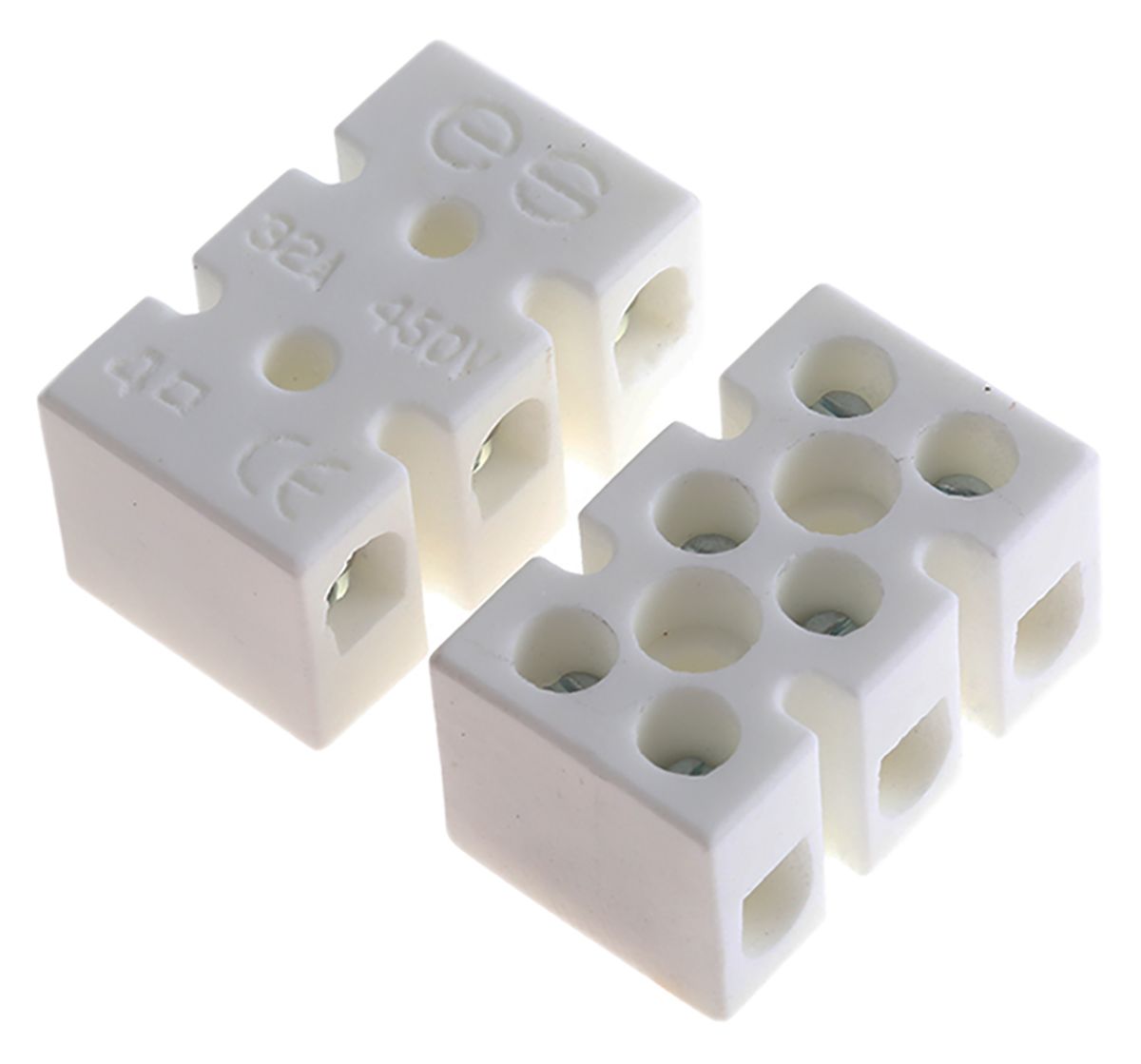 RS PRO 3Way NonFused Terminal Block, 5 → 32A, Screw Down Terminals