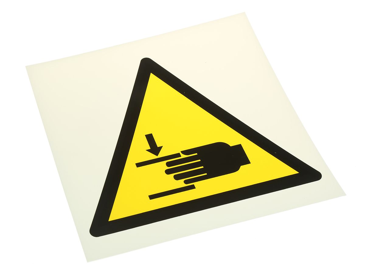 RS PRO Machinery Hazard Hazard Warning Sign