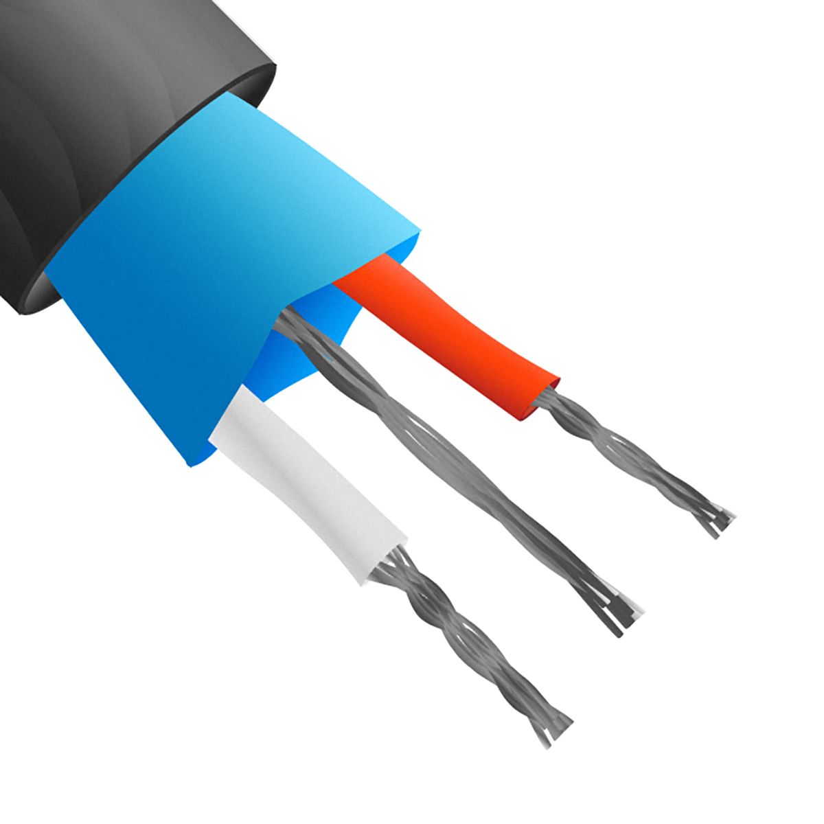 Câble pour thermocouple type J RS PRO, 200m, Blindé, temp. max. +105°C, gaine PVC Mylar RS