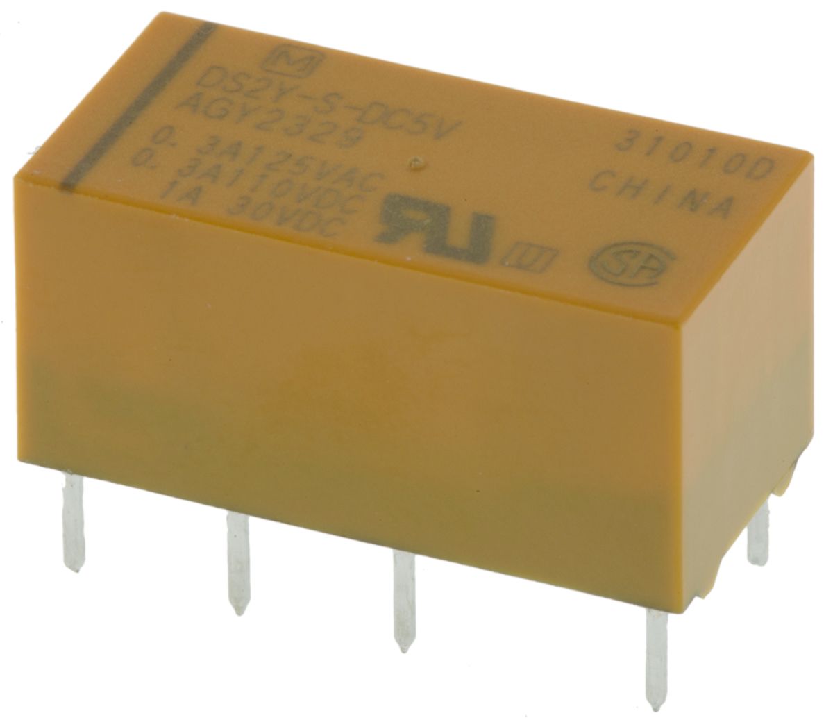 Panasonic PCB Mount Signal Relay, 5V dc Coil, 3A Switching Current, DPDT