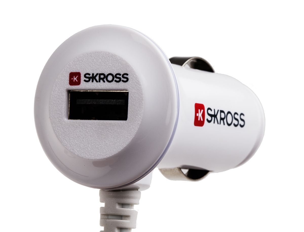 SKROSS Micro USB Car Charger, 10 → 16V dc Input, 5V dc Output USB, 2 x 1A