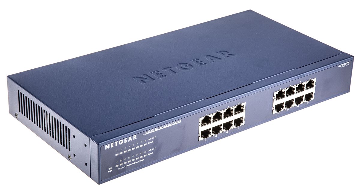 Netgear JGS516, Unmanaged 16 Port Ethernet Switch