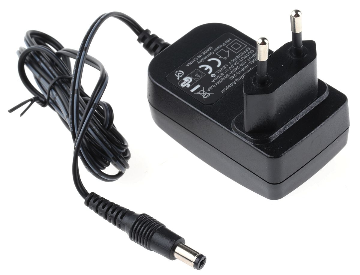 RS PRO 15W Plug In Power Supply 24V Output, 630mA Output | RS