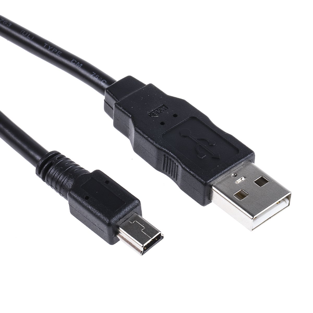 Molex Male USB A to Male Mini USB B  Cable, USB 2.0, 1.5m