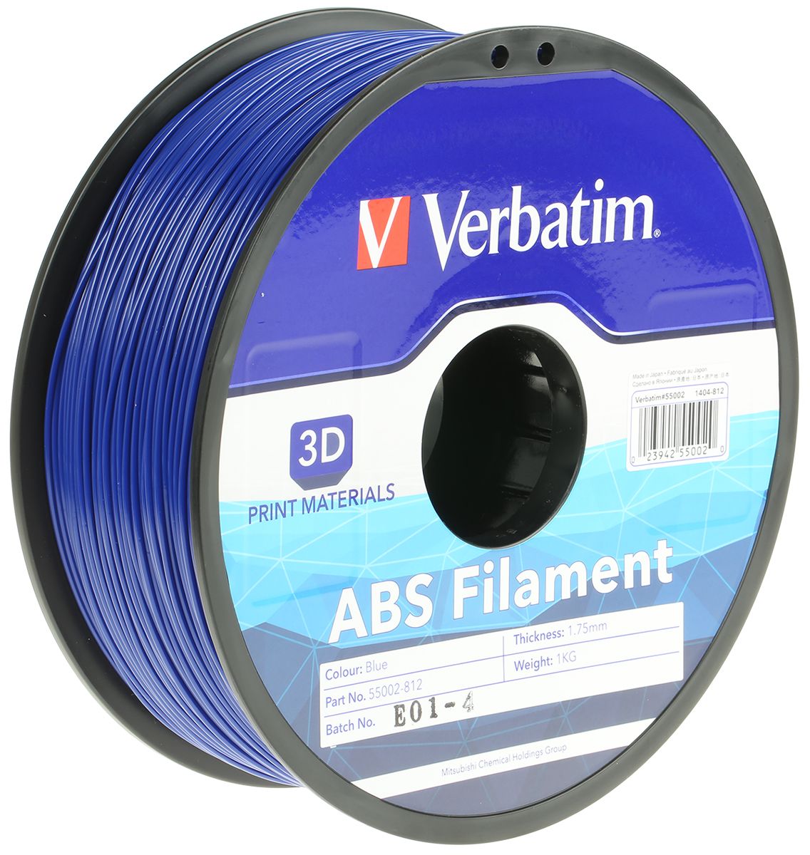 55002 Verbatim 175mm Blue Abs 3d Printer Filament 1kg Rs