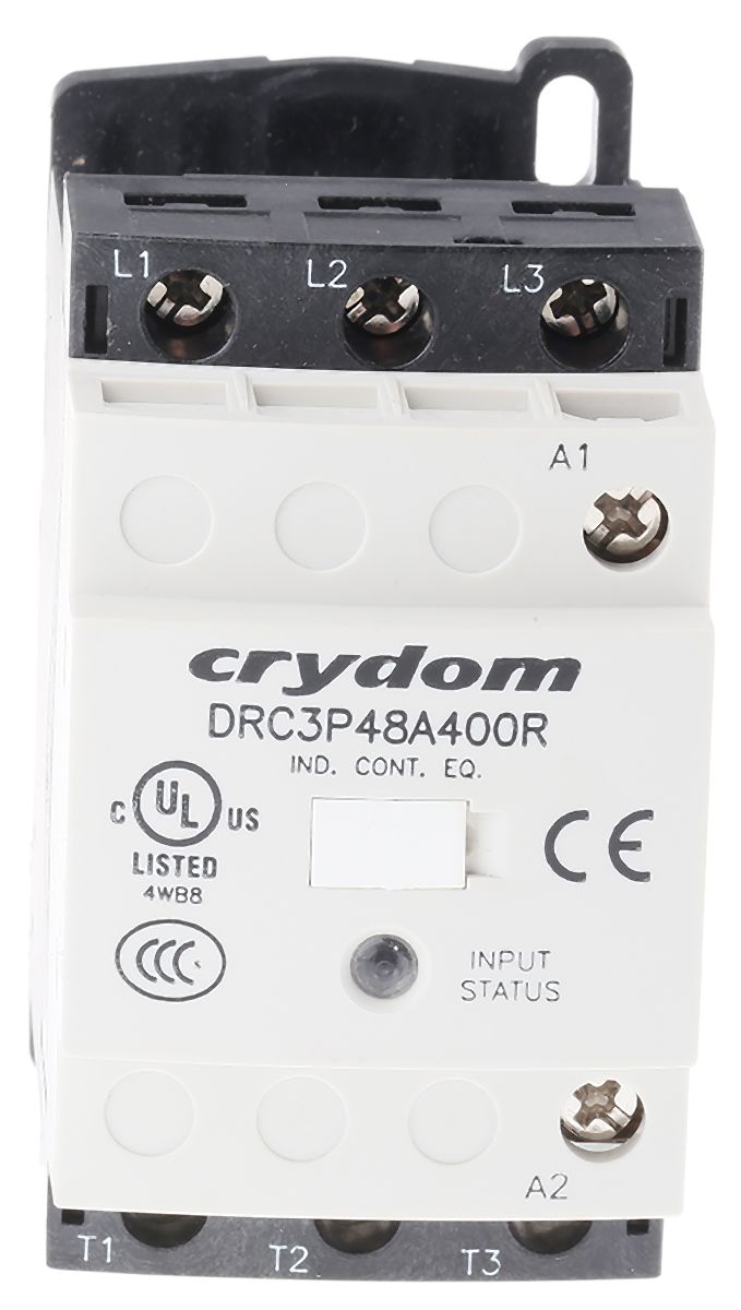 Sensata / Crydom Solid State Contactor, 208 V ac → 265 V ac Control, 6.1mA Input, 4.8A Load, 48V ac Load, 3NO