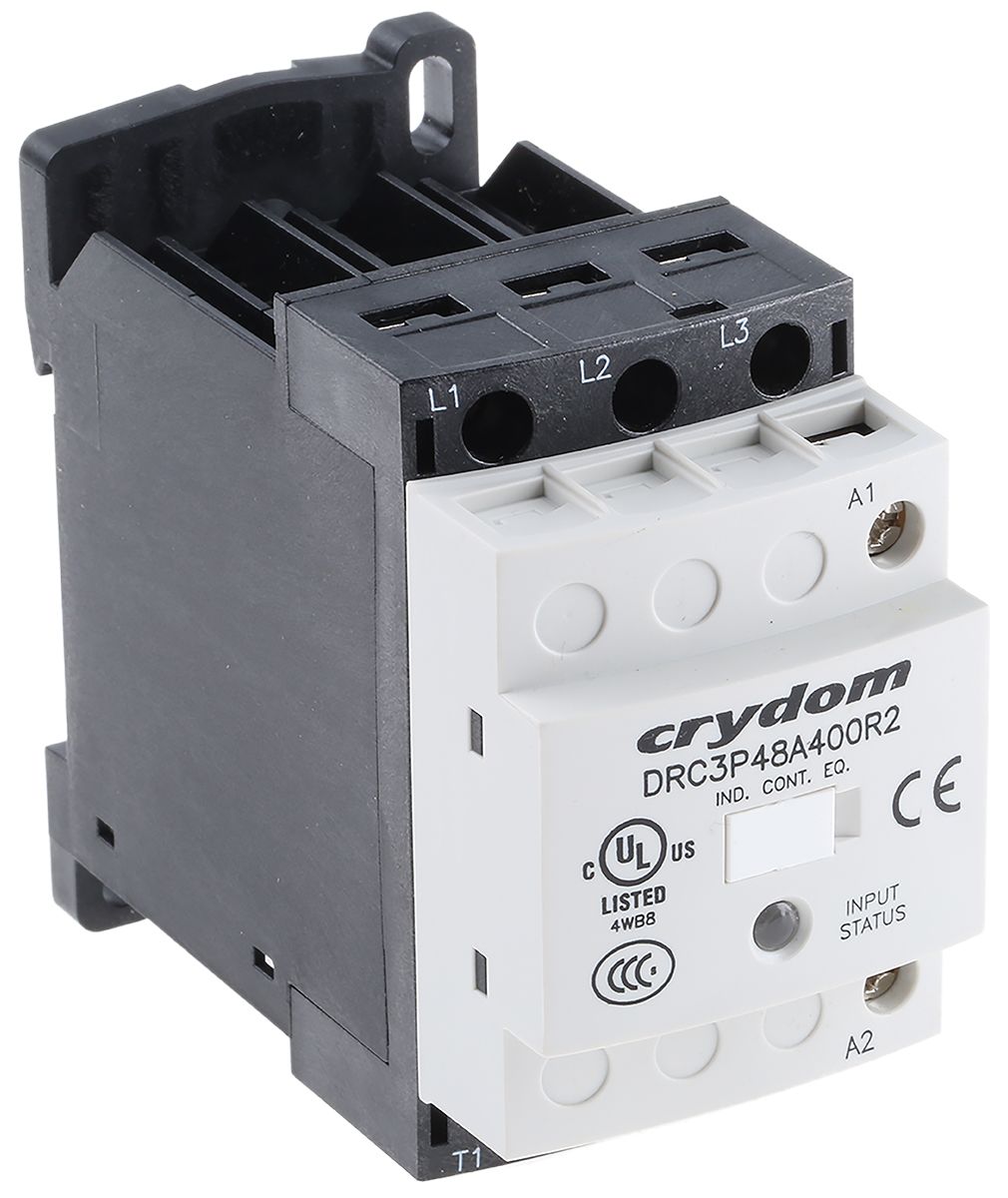 Sensata / Crydom Solid State Contactor, 208 V ac → 265 V ac Control, 6.1mA Input, 7.6A Load, 48V ac Load, 3NO