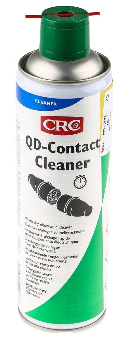Limpiador de contactos CRC QD-Contact Cleaner, Aerosol de 500 ml para Contactos, controles de motor, PC, PCB, relés,