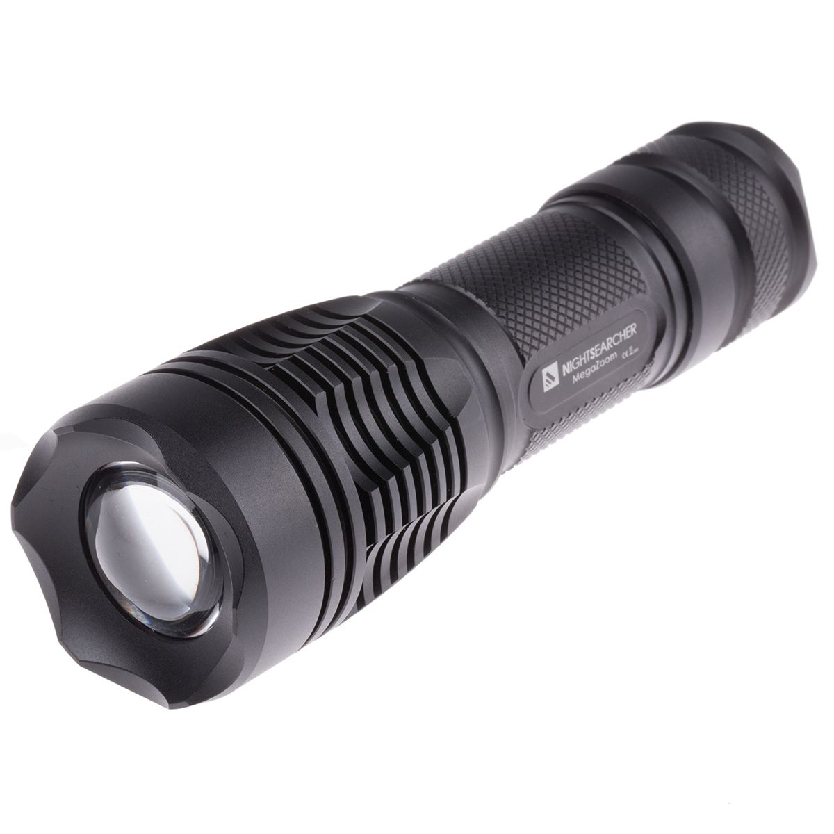 NSMEGAZOOM | Nightsearcher MEGAZOOM LED Torch Black - Rechargeable 1000 ...