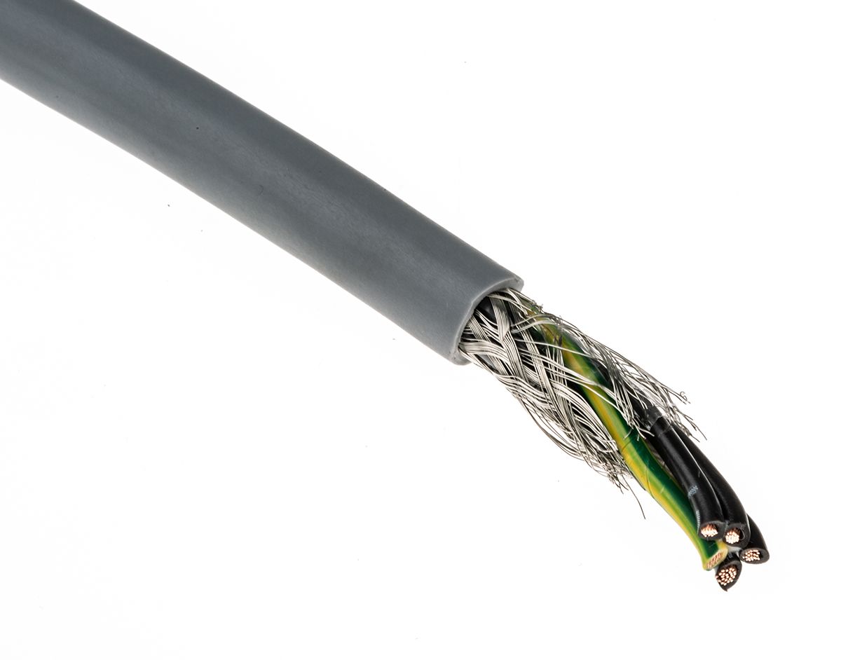 RS PRO Control Cable, 5 Cores, 0.75 mm², CY, Screened, 50m, Grey PVC Sheath, 18 AWG