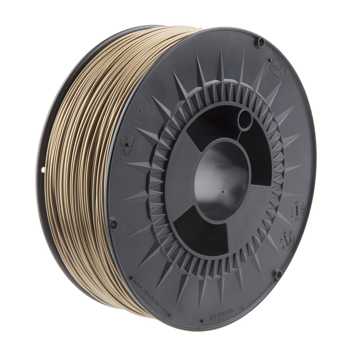 RS PRO 1.75mm Gold ABS 3D Printer Filament, 1kg RS