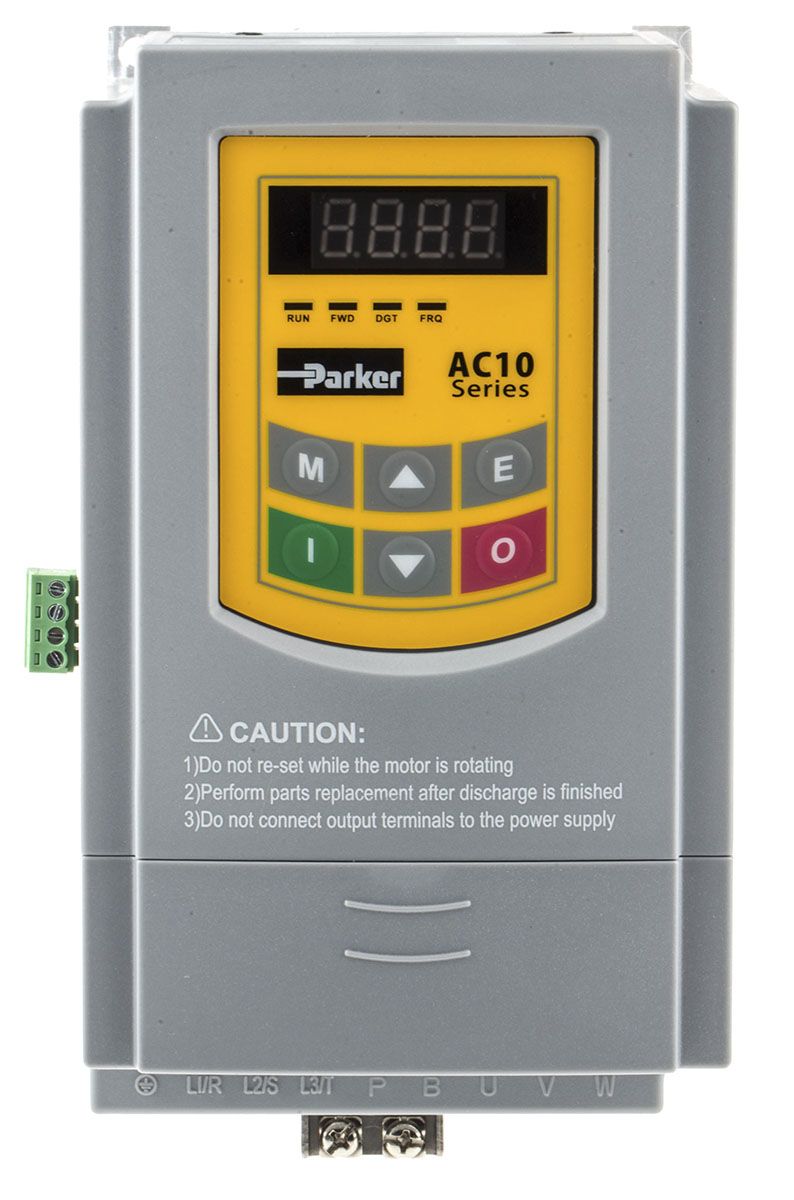 Parker AC10 Inverter Drive, 3-Phase In, 0.5 → 590Hz Out, 1.5 kW, 400 V ac, 6.9 A
