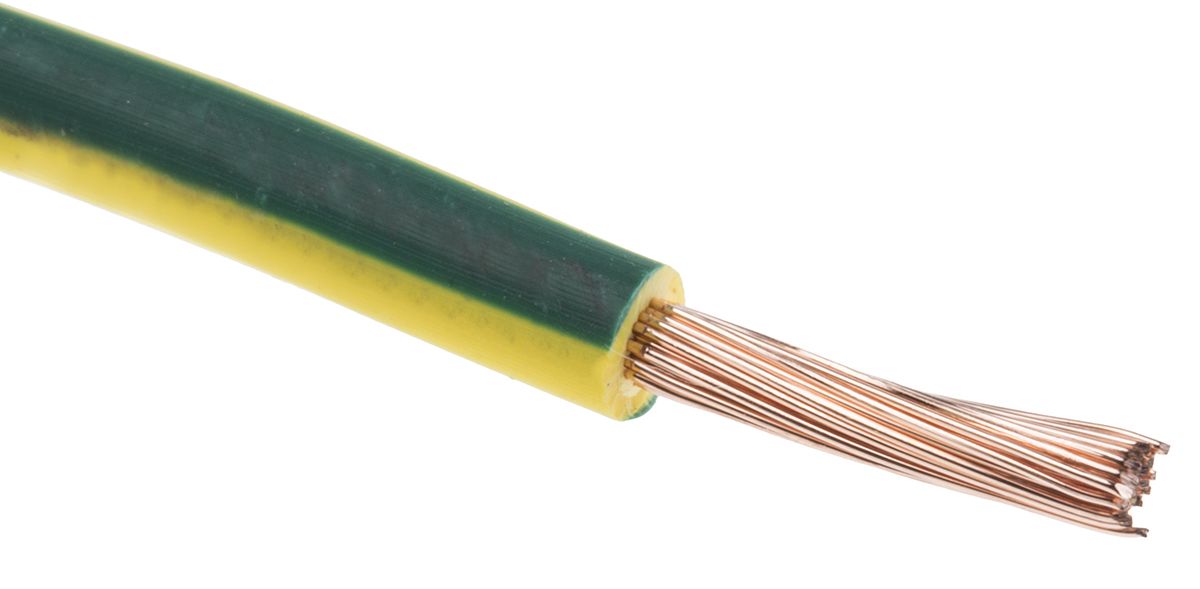 RS PRO Green/Yellow 1.5 mm² Conduit Cable