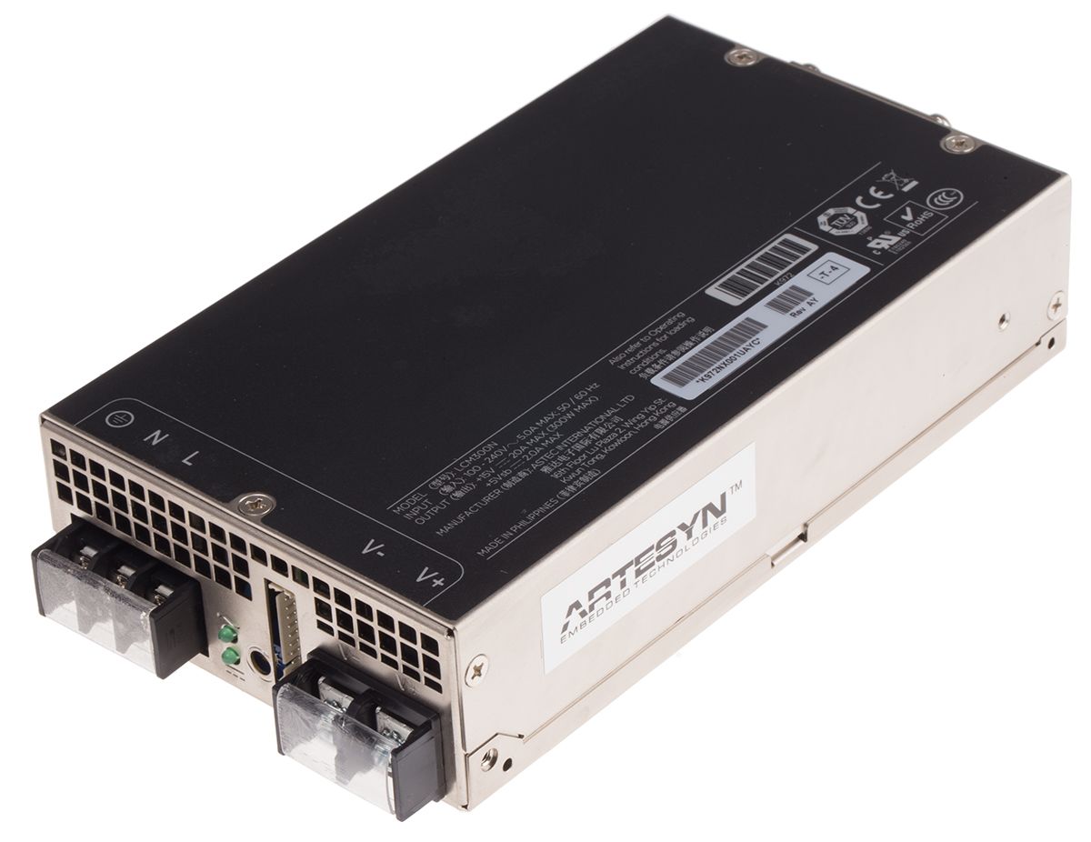 LCM300N T4 Artesyn Embedded Technologies Enclosed, Switching Power Supply, 15V dc, 20A, 310W