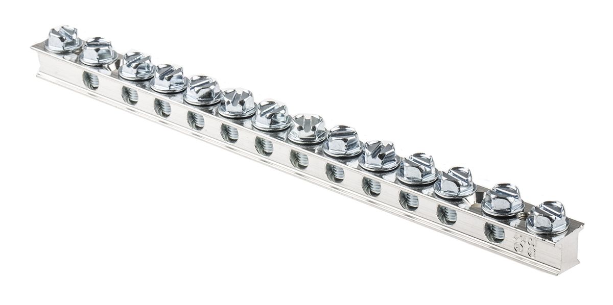 UGB2/041412 Panduit 12Way UGB2/0 Earth Terminal Block, 14 → 4 AWG