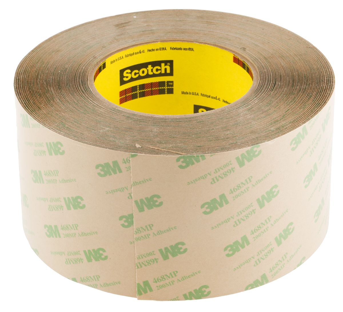 3M 468MP Clear Foam Tape, 76.2mm x 55m, 0.13mm Thick RS