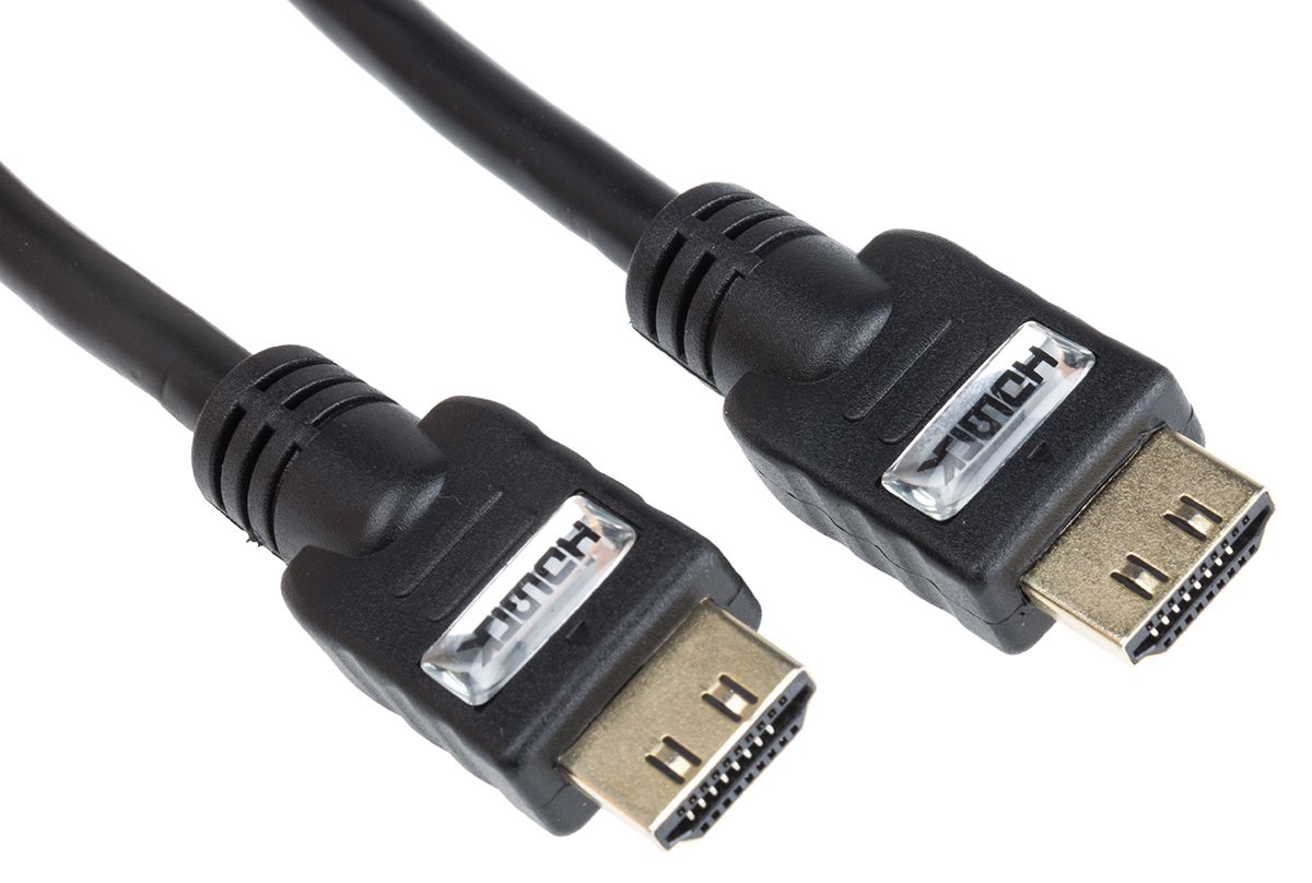 RS PRO Male HDMI to Male HDMI Cable, 1m