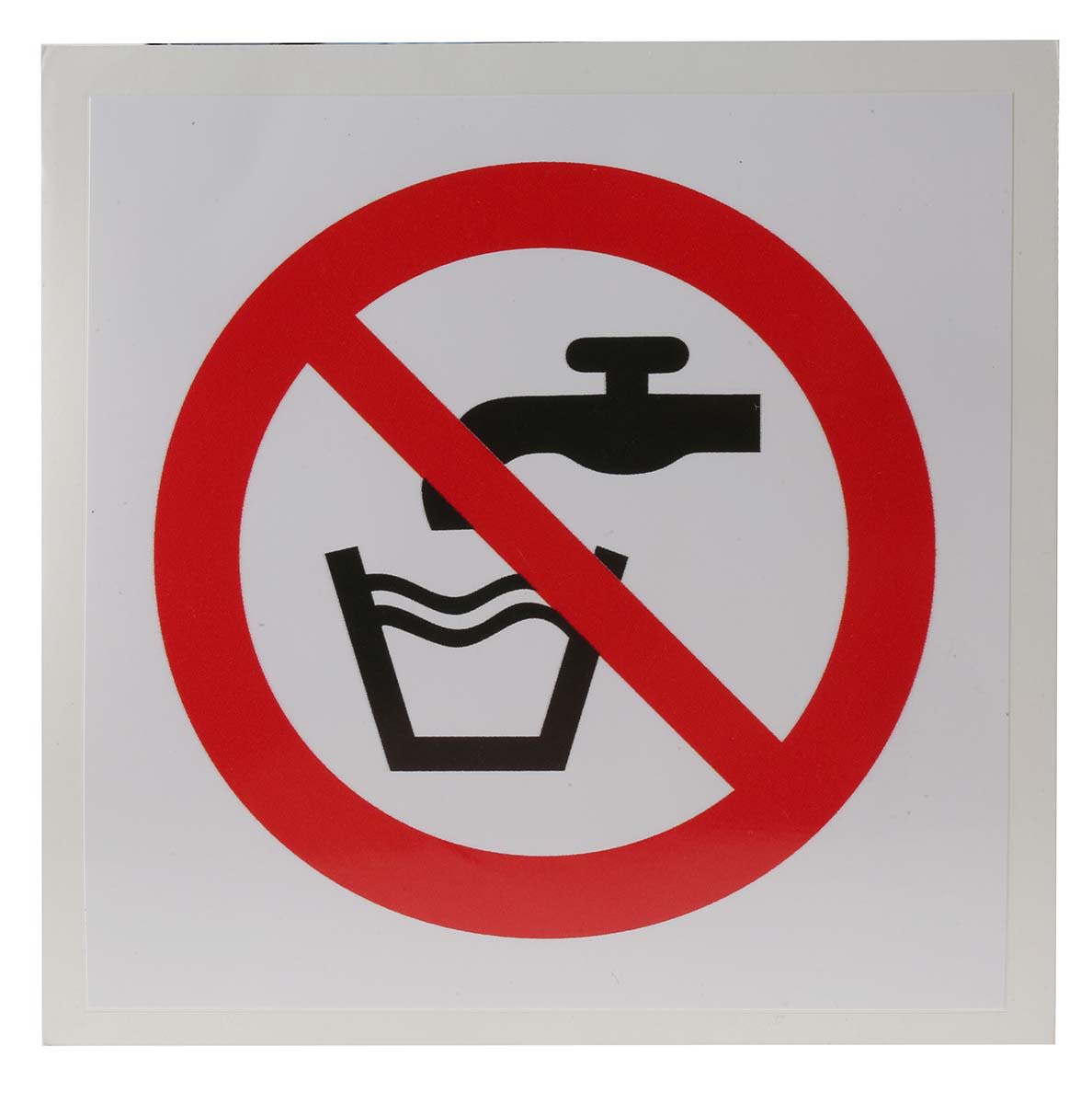 Vinyl Not Drinking Water Prohibition Sign, None
