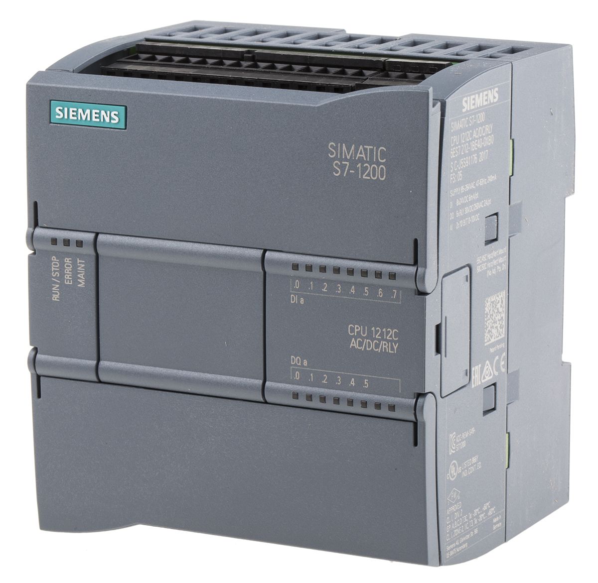 6ES72121BE400XB0 Siemens, S71200, PLC CPU 8 (Digital Input, 2