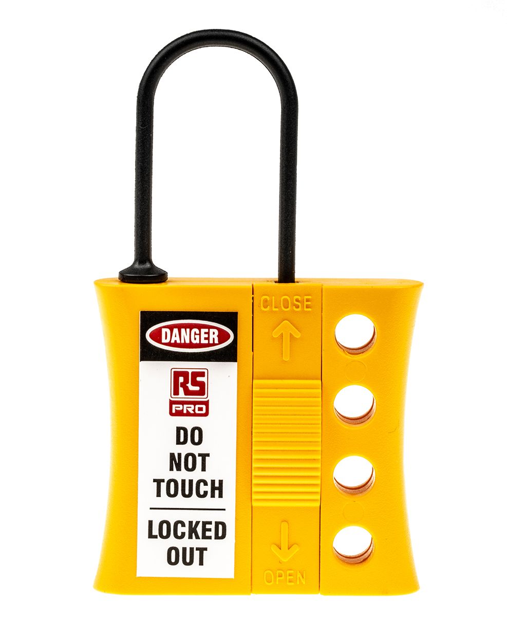 RS PRO 4Lock Nylon Lockout Electrical Hasp, 3mm Shackle RS