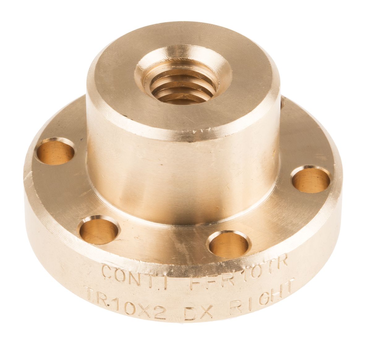 RS PRO Flanged Round Nut For Lead Screw, Dia. 10mm