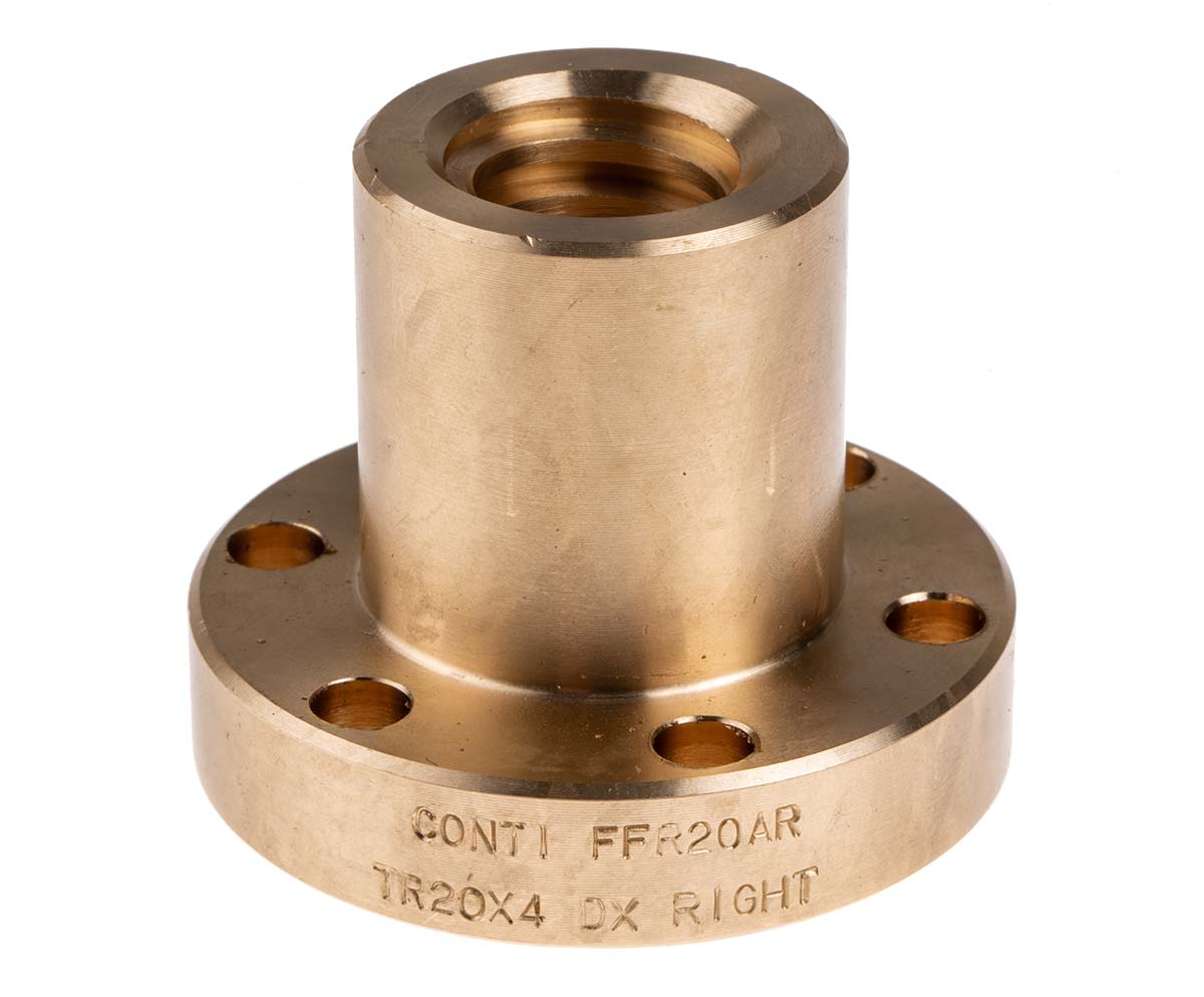 RS PRO Flanged Round Nut For Lead Screw, Dia. 20mm