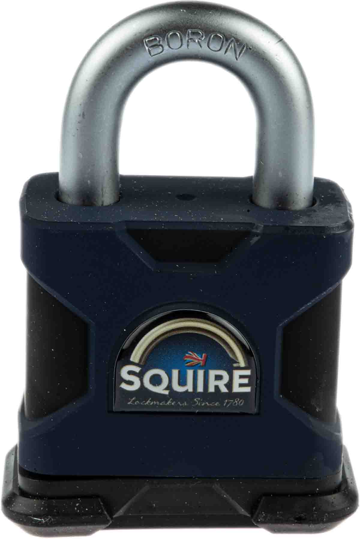 Squire Key Weatherproof Hardened Steel Padlock, 10mm Shackle, 50mm Body